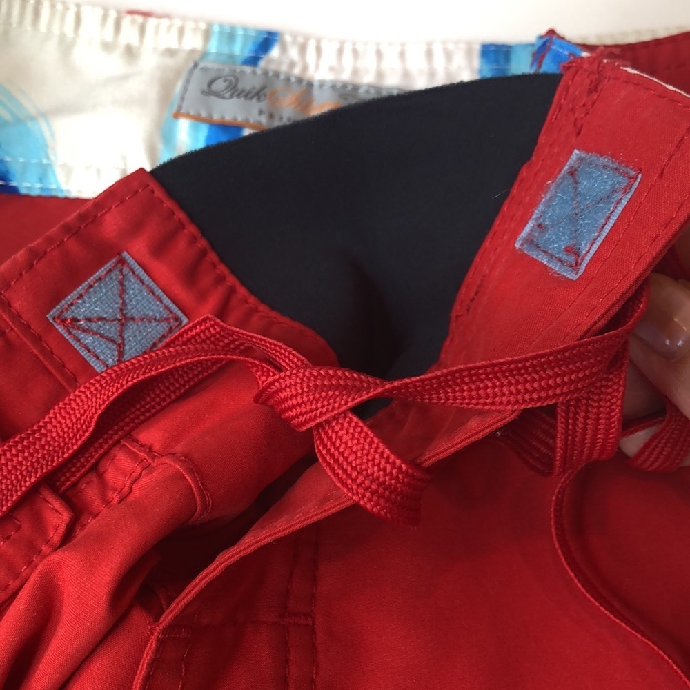 NWT QuickSilver Edition Vibrant Red Board Shorts Quick-Drying Swimwear Men’s 38 - Picture 7 of 11